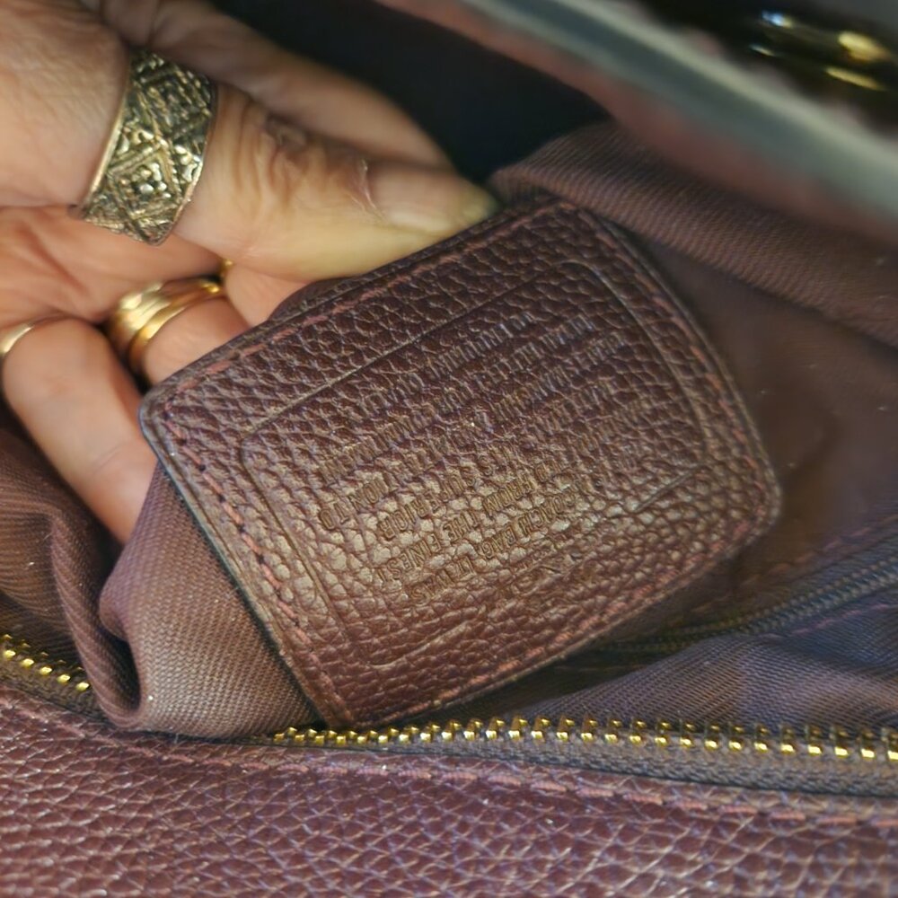 Like New Coach Turnlock Mahogany Leather Shoulder Bag - Picture 15 of 15